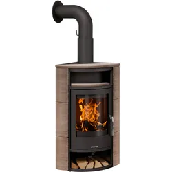 Kaminofen ORANIER "»Polar Eck« Grappa", schwarz, Kaminöfen, Eck-6,5 kW