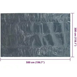 vidaXL Treibende Pool-Solarplane Blau/Schwarz 500x300 cm