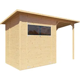 BERTILO Gartenhaus Pent Modern 2 Plus 4,18 x 1,99 m Beige