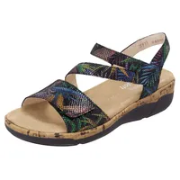REMONTE Keilsandalette, Sommerschuh, Klettschuh, Riemchensandale mit Softfußbett schwarz 42