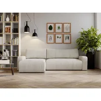 Ecksofa zum Wohnzimmer - L-form mit Schlaffunktion und Bettkasten - ARGOS - Beige - Beige