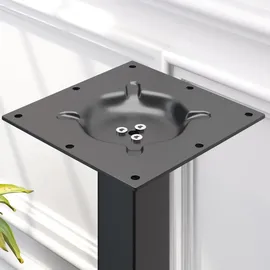GGM Möbel BM | Bistro Stehtisch | 70 x 70 x 110 cm | Quadratisch | Schwarzer Rand | Wenge / Schwarz