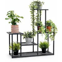 DanDiBo Ambiente Blumentreppe 4 Ebenen 60 x 30 cm Schwarz
