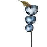 2026 Neu Dreistufige Vogeltränke Aus Metall, 68x12x5cm Bienentränke Für Den Garten, Handgefertigter Gartenstecker Für Den Außenbereich Sowie Hinterhof Terrasse Pavillon Und Gartenwege