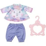 Zapf Creation Baby Annabell Sweet Dreams Nachthemd 43cm, Baby Annabell Kleidung 43 cm, Puppen Zubehör Set bestehend aus Shirt und Hose, lila rosa.