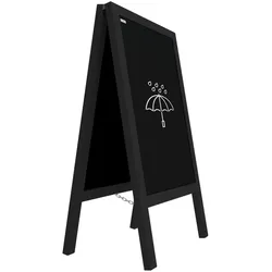 ALLboards Kundenstopper mit lackiertem schwarz Rahmen 118x61cm, Wasserfest, Werbeständer
