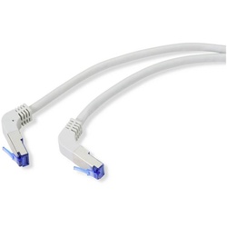 Renkforce CAT 6A S/FTP Patchkabel gewinkelt auf gewinkelt, LAN-Kabel