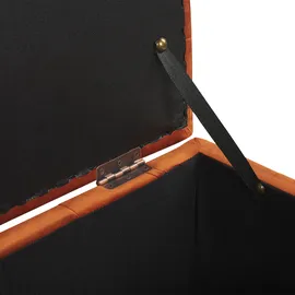 Beliani Hocker mit Stauraum Samt 0 x 0 x 0 cm Orange