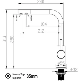 VIZIO 3 Wege Wasserhahn Einhebelmischer Silber