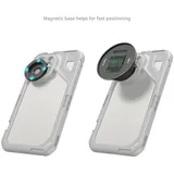 SmallRig 3578B 1,55x Anamorphotisches Objektiv mit Objektivclip für Telefon, 2,76:1 Breitbild-Kino-Blaulichtobjektiv für T-Mount-Telefonkäfig, für iPhone 15/14/13/12, für Samsung S22-S21-3578B