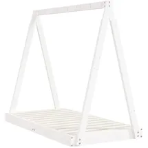 vidaXL Kinderbett Weiß 70 x 140 cm Kiefer massiv weiß