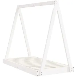 vidaXL Kinderbett Weiß 70 x 140 cm Kiefer massiv weiß