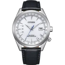 Funkuhr CITIZEN, blau (dunkelblau), Armbanduhren, Herren, Armbanduhr, Herrenuhr, Solar, Edelstahlarmband, Saphirglas, Datum