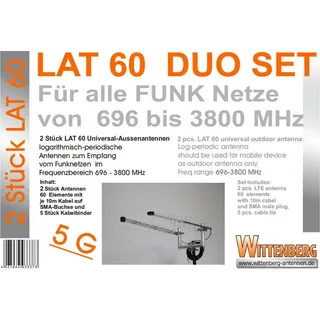 Wittenberg Antennen LAT 60 Duo Set Richtantenne GSM, UMTS, WiFi, LTE, 5G,