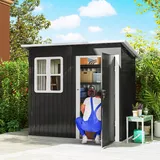 Outsunny Gerätehaus 2,11 x 1,33 m Silber