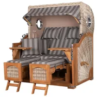 Mr. Deko bene living Strandkorb Komplettset Ammersee Grande XL