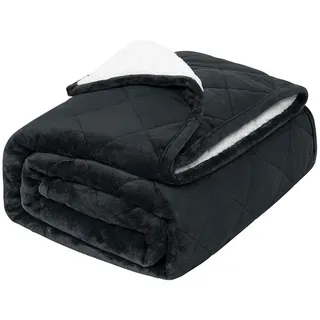 Woltu Gewichtsdecke Anti Stress, Anthrazit,150x200,9kg