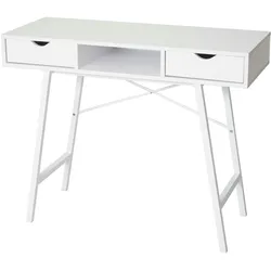 Mendler Konsolentisch HWC-E92, Ablagentisch Beistelltisch, 3D-Struktur FSC-zertifiziert 100x40cm ~ weiß