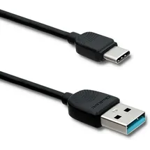 Qoltec 50391 USB-Kabel, 1,2 m, USB 2.0, A, USB C, Schwarz