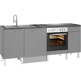 OPTIFIT Küchenzeile Lilly 210 cm grau