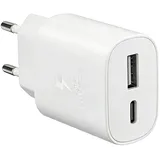 USB C Ladegerät mit USB Adapter [ 2 in 1 ] Ladeadapter für Samsung Galaxy S25 S24 S23 iPhone 17/16/15 Pro Max Plus Netzteil Mehrfach Ladestecker PD 3.0 Schnellladegerät Steckdose usbc Stecker Charger