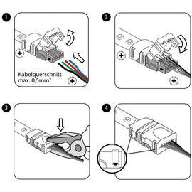 Eurolite LED Strip Einspeiser 5Pin 12mm Weiß
