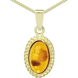Kette mit Anhänger OSTSEE-SCHMUCK "Ostsee-Schmuck Kette mit Anhänger Julie Kette mit Anhänger Julie" Gr. 45, gold (goldfarben), Halsketten, Damen, 45cm, Gelbgold 333, L: 42cm