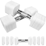 Passer 10 KG Hanteln Verstellbar, 4 in 1 Kurzhanteln Verstellbar für Frauen Männer Hantelset Kurzhantel Set Kurzhantel-Set für Home Gym Übung Workout Krafttraining Workout - Weiß