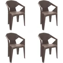 garbar Delta Sessel 57 x 60 x 105 cm schokolade 4 St.