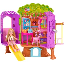 Mattel Puppenhaus-Puppe Barbie Chelsea Baumhaus rosa HPL70