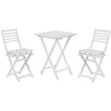 Beliani Beliani, Balkonset Weiß, Grün, Holz, 2-Sitzer, Balkonmöbel, Balkonmöbel-Sets