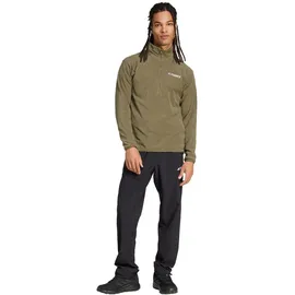 adidas Multi Essentials Fleece Mit Halbem Reißverschluss - Olive Strata - M