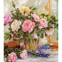 Luca-S B588 Kreuzstich Set, Mehrfarbig, 15x13cm