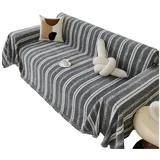 Refttenw Sofahusse Stretch-Sofabezug Jacquard Sofaüberwurf Rutschfest Abwaschbar grau