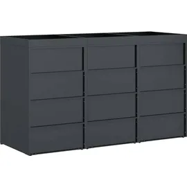 vidaXL Mülltonnenbox 2,04 x 1,22 m Anthrazit
