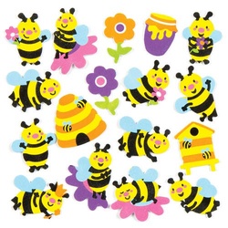 Sticker Biene aus Moosgummi (pro Set 120) Bastelbedarf Verzierung & Dekorationen