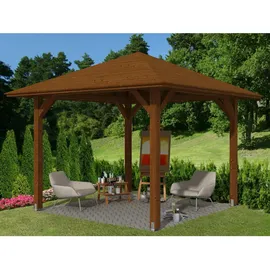 SKANHOLZ Skan Holz Cannes 1 Leimholz, lasiert in Nussbaum