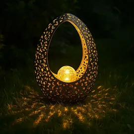 GLOBO LED Solarleuchte 21,5 x 27,5 cm warmweiß