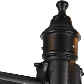 QAZQA Außenlaterne Aluminium 220 cm 2-flammig IP44 inkl. E27 schwarz