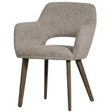 Woood 2er Set DAHEIM Stuhl Murat Stoff Beige Natur