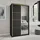 masseno Schwebetürenschrank VARO 120 x 205 x 60 cm Schwarz