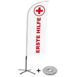 Showdown Displays Beachflag - Komplett-Set - Erste Hilfe - Deutsch - Kreuzständer - Alu