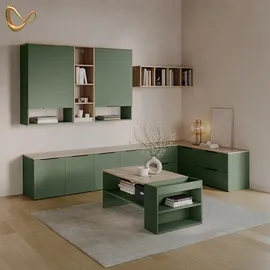 livinity® WOHNWAND Piave Grün 5 Teile