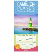 Calvendo Familienplaner 2026 - Farben der Ostsee II mit 5 Spalten (Wandkalender, 21 x 45 cm) CALVENDO: