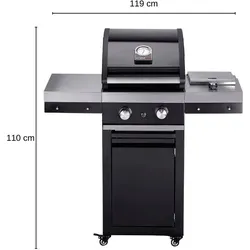 Grandhall Gasgrill Classic G2 Trolley Grill Gas Garten Gartenkamin Kamin 11,7 kW