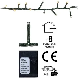ECD Germany LED Cluster-Lichterkette 8 m Grün