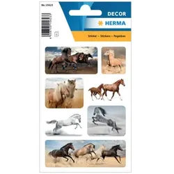 10 Stück Herma Schmucketikett Decor Wildpferde 4008705156233 Herma