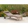 Merxx Andalusia Gartenliege 208 x 90 x 100 cm natur inkl. Rollen