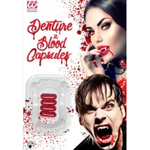 w widmann milano party fashion - Vampirgebiss mit 4 Blutkapseln, für Vampire, Zombies, Monster, Halloween