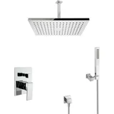 PaulGurkes Regendusche Unterputz Dusch Set eckig mit Deckenarm